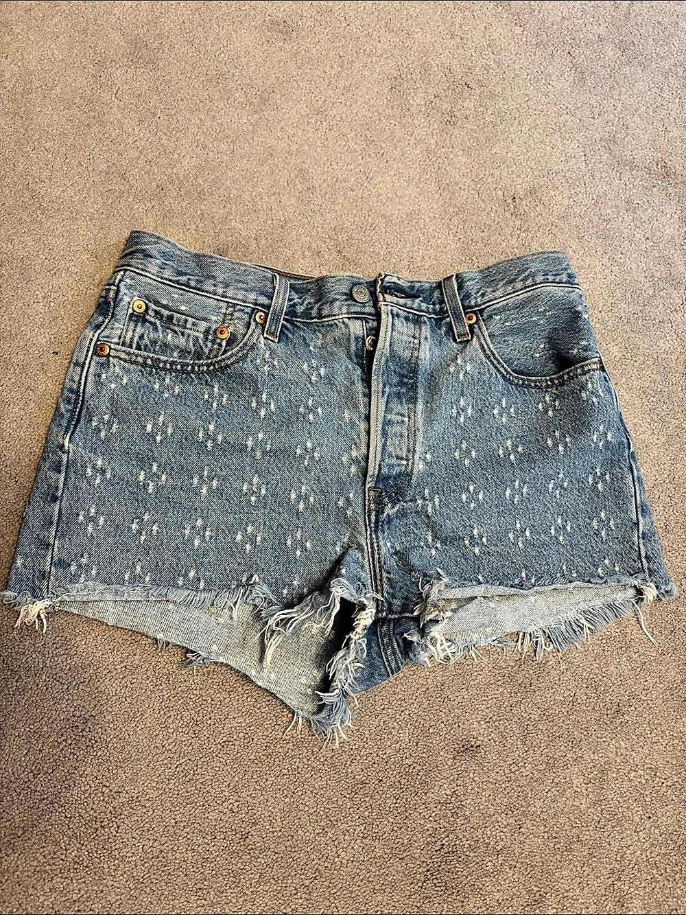 Levi's Premium 501 Original Short Blue Denim Waist 28
